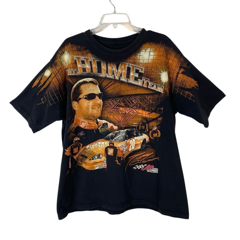 Y2K NASCAR Tony Stewart #20 Men’s  2XL The Home Depot All‎ Over Print T-shirt